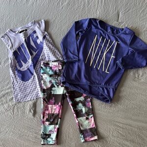 Nike Kids' Purple and Multicolor Apparel Set